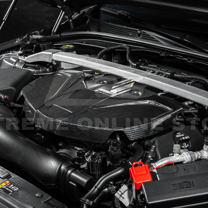 2022-Up Cadillac CT5-V Blackwing DRY Carbon Fiber Replacement Front Engine Cover