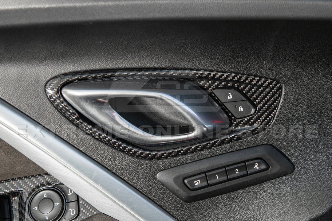 2019-24 Camaro Dry Carbon Fiber Interior Door Handle Cover