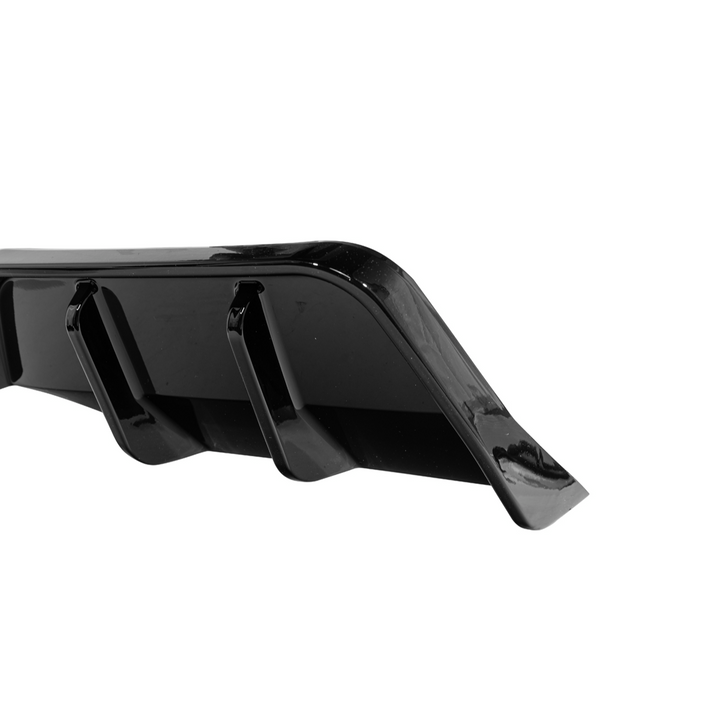 2025-Up Tesla Model Y | Fast Style Glossy Black Rear Bumper Finned Diffuser