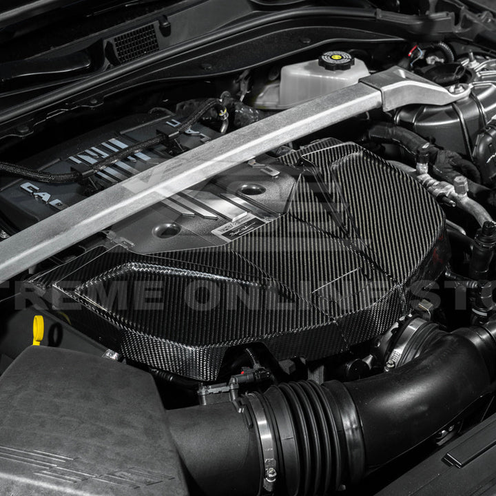 2022-Up Cadillac CT5-V Blackwing DRY Carbon Fiber Replacement Front Engine Cover