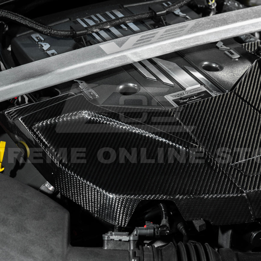 2022-Up Cadillac CT5-V Blackwing DRY Carbon Fiber Replacement Front Engine Cover
