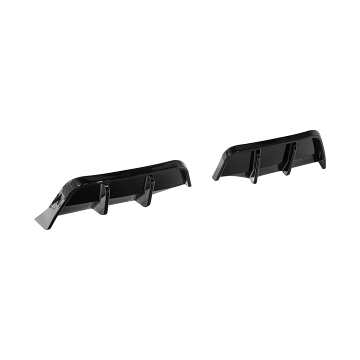 2025-Up Tesla Model Y | Fast Style Glossy Black Rear Bumper Finned Diffuser