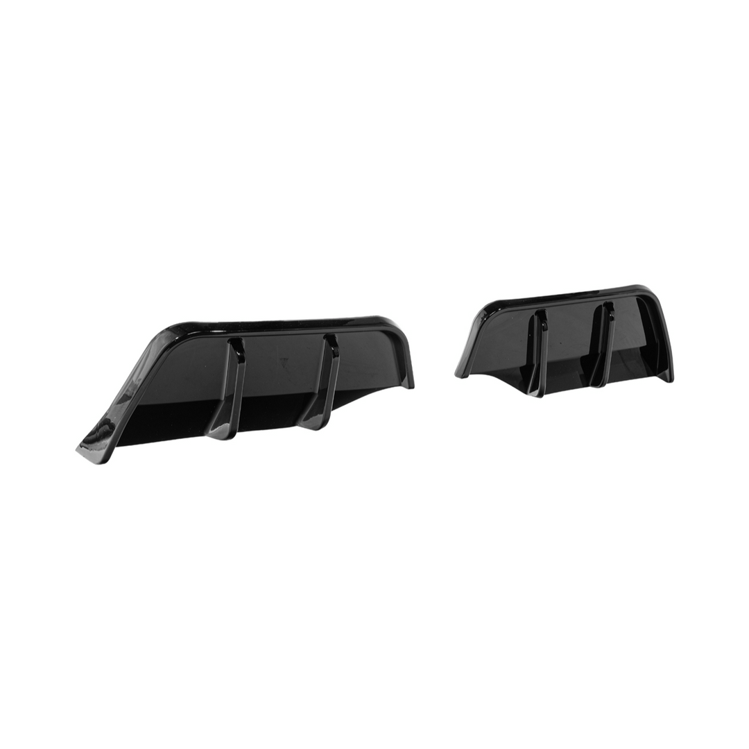 2025-Up Tesla Model Y | Fast Style Glossy Black Rear Bumper Finned Diffuser