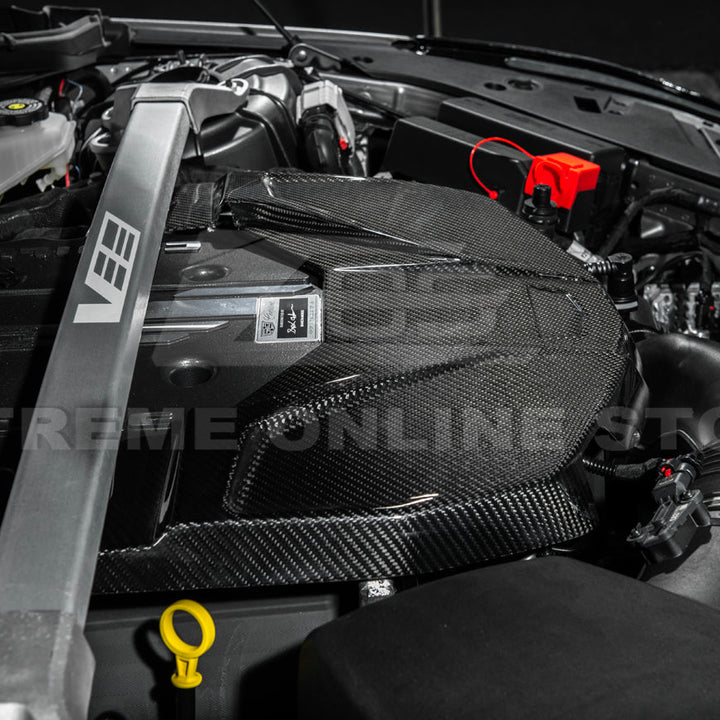 2022-Up Cadillac CT5-V Blackwing DRY Carbon Fiber Replacement Front Engine Cover