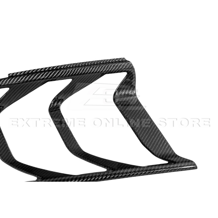 2018-23 Ford Mustang DRY CARBON FIBER Rear Tail Light Trim Bezel Cover Pair