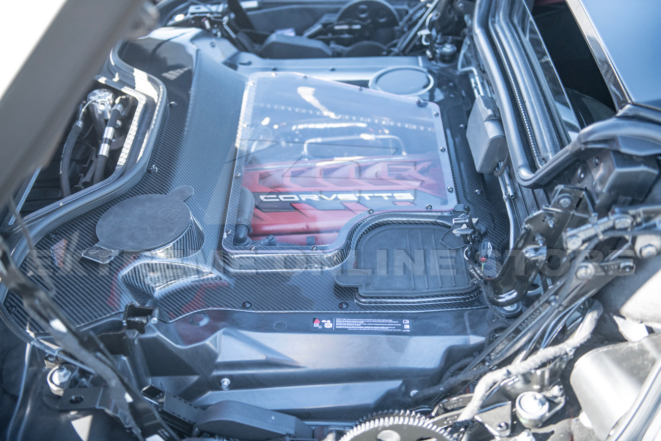 Corvette C8 HTC Carbon Fiber Engine Bay Panel Cover