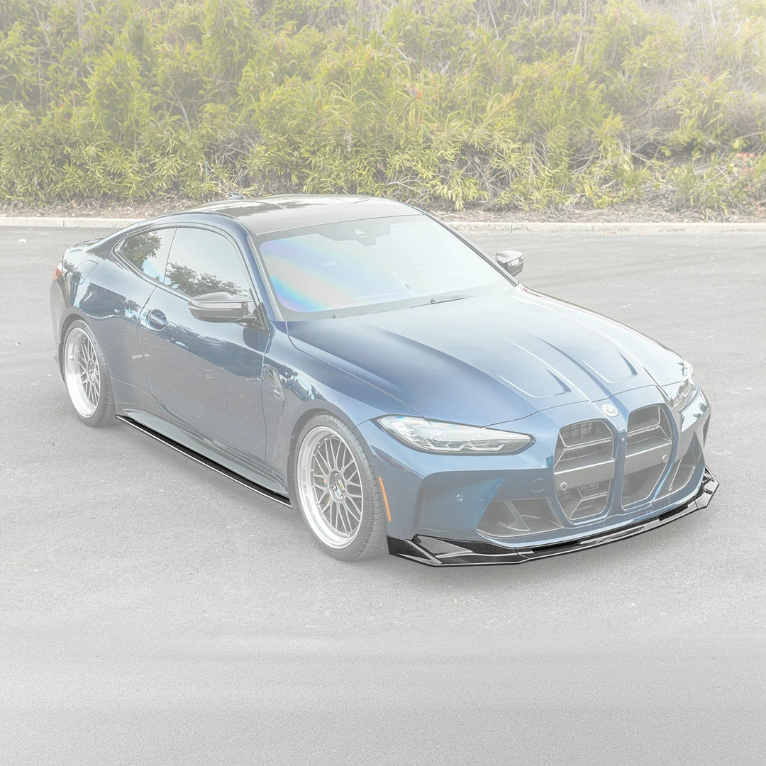 2021-Up BMW G82 G83 M4 VRS Carbon Fiber Front Splitter Lip &amp; Side Skirts