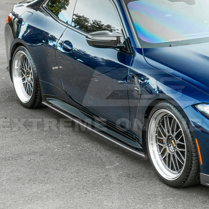 2021-Up BMW G82 G83 M4 VRS Carbon Fiber Front Splitter Lip &amp; Side Skirts