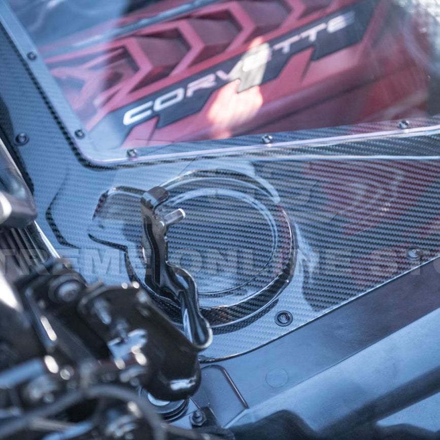 Corvette C8 HTC DRY Carbon Fiber Engine Bay Panel Cover