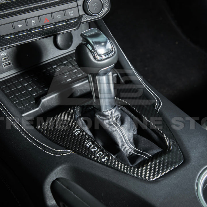 2024-Up Mustang DRY CARBON FIBER Gear Shift Panel Cover