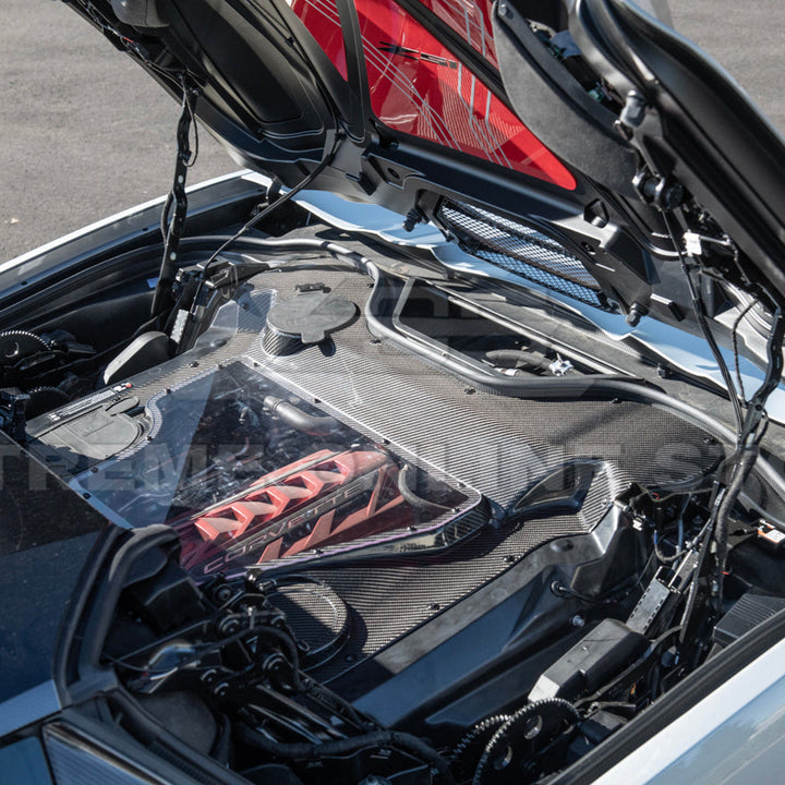 Corvette C8 HTC DRY Carbon Fiber Engine Bay Panel Cover