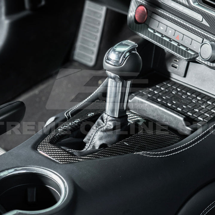 2024-Up Mustang DRY CARBON FIBER Gear Shift Panel Cover
