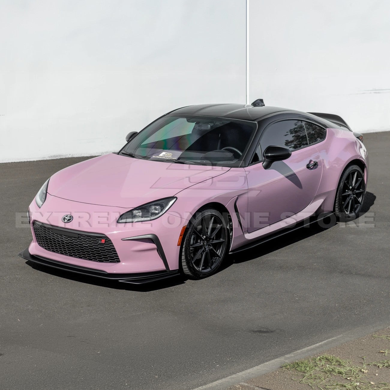 2022-Up Toyota GR86 AS Style ABS Plastic Matte Black Front Splitter Side Skirt