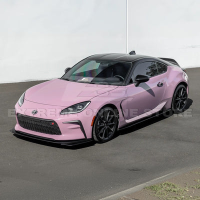 2022-Up Toyota GR86 AS Style ABS Plastic Matte Black Front Splitter Side Skirt