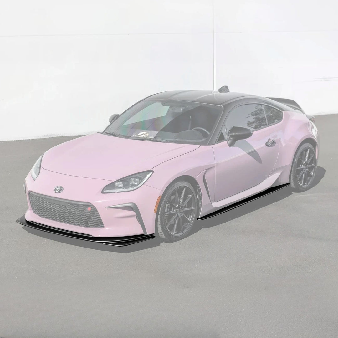 2022-Up Toyota GR86 AS Style ABS Plastic Matte Black Front Splitter Side Skirt