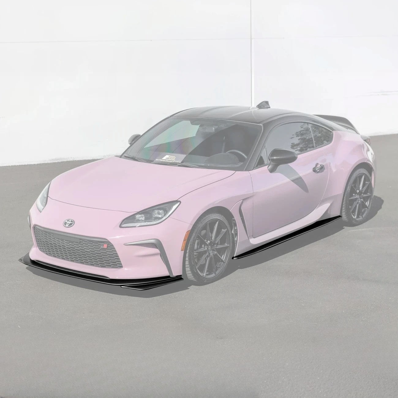 2022-Up Toyota GR86 AS Style ABS Plastic Matte Black Front Splitter Side Skirt