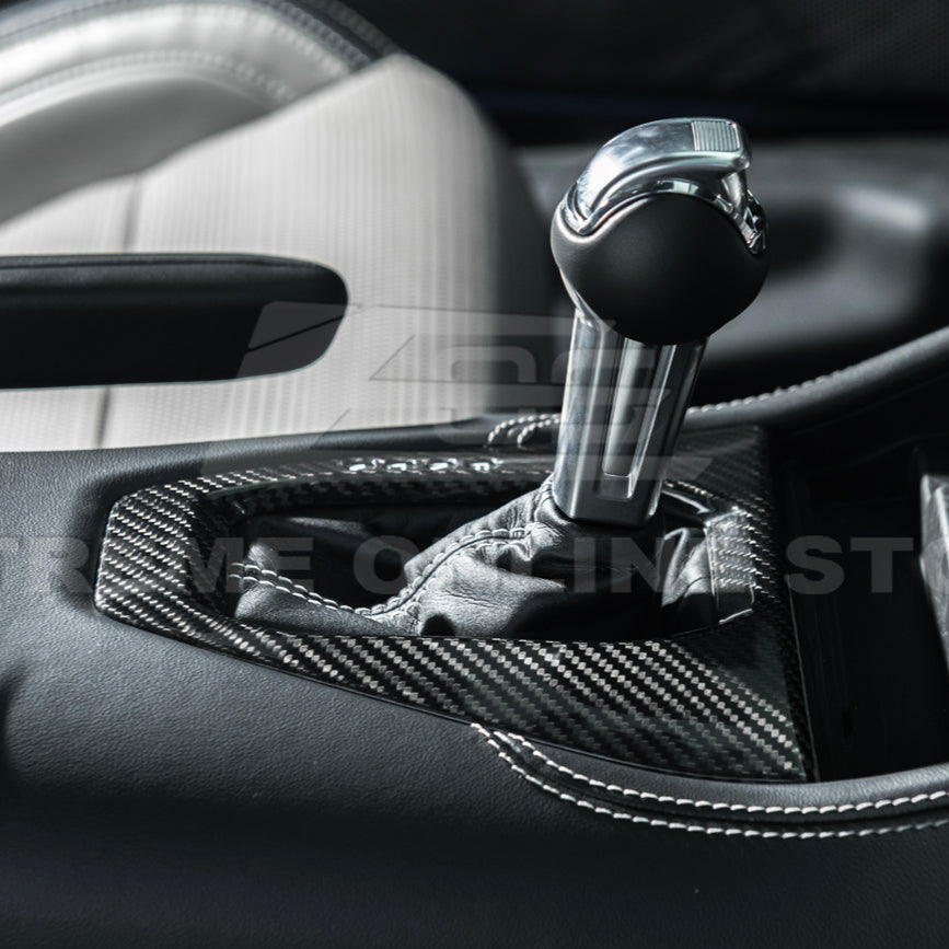 2024-Up Mustang DRY CARBON FIBER Gear Shift Panel Cover