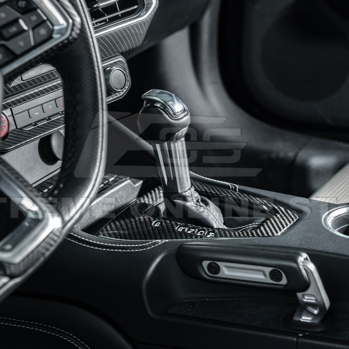 2024-Up Mustang DRY CARBON FIBER Gear Shift Panel Cover