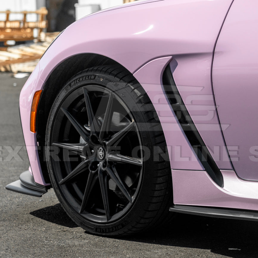 2022-Up Toyota GR86 AS Style ABS Plastic Matte Black Front Splitter Side Skirt