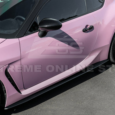 2022-Up Toyota GR86 AS Style ABS Plastic Matte Black Front Splitter Side Skirt