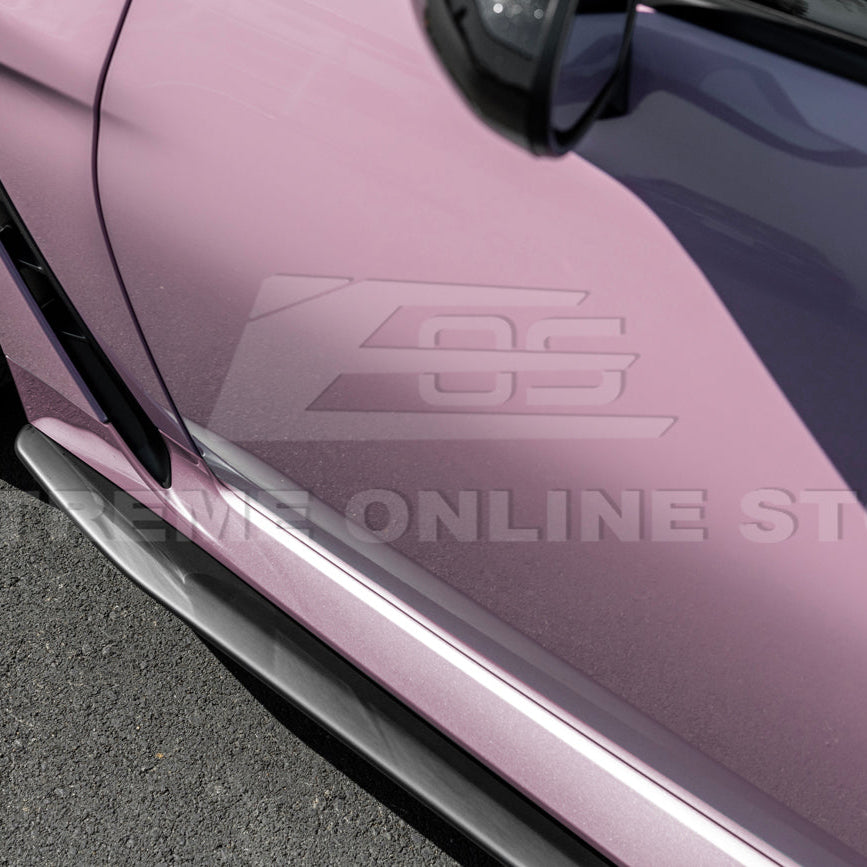 2022-Up Toyota GR86 AS Style ABS Plastic Matte Black Front Splitter Side Skirt