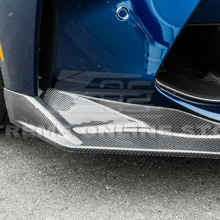2021-Up BMW G82 G83 M4 VRS Carbon Fiber Front Splitter Lip &amp; Side Skirts