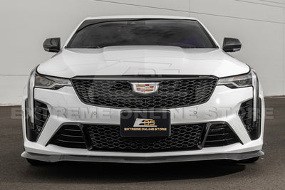 2020-Up Cadillac CT4-V Blackwing Front Lip Splitter Winglets & Side Skirts