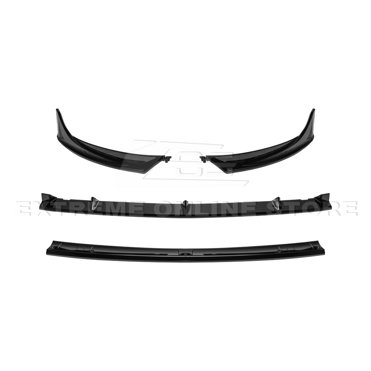 2025-Up Tesla Model Y Track Style 4 Pcs Front Bumper Lip Splitter