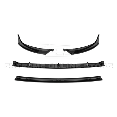 2025-Up Tesla Model Y Track Style 4 Pcs Front Bumper Lip Splitter