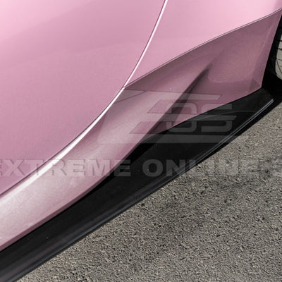 2022-Up Toyota GR86 AS Style ABS Plastic Matte Black Front Splitter Side Skirt