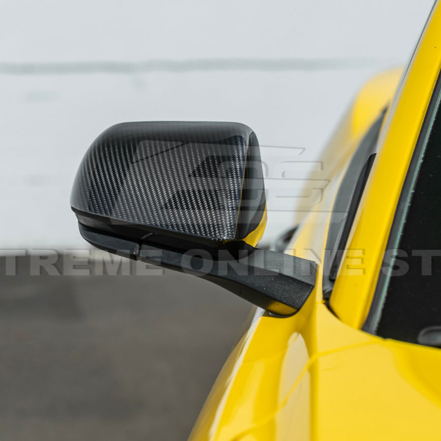 2015-Up Ford Mustang DRY Carbon Fiber Side Mirror Cap Cover Pair