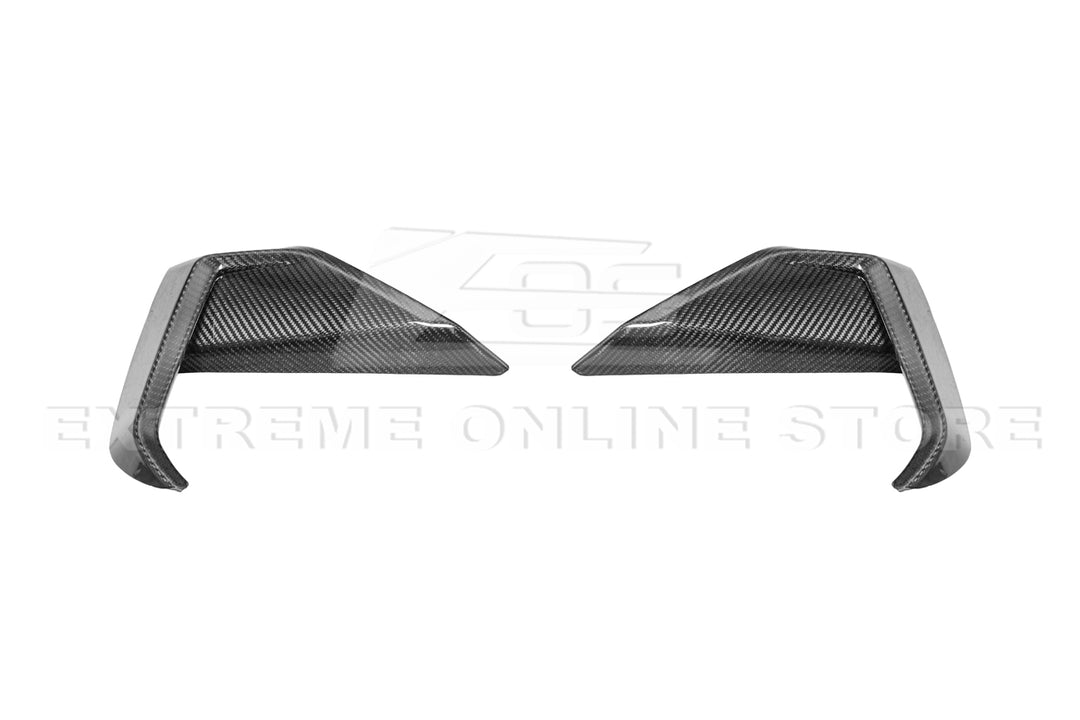 2024+ Ford Mustang GT DRY CARBON FIBER Front Side Grille Inserts