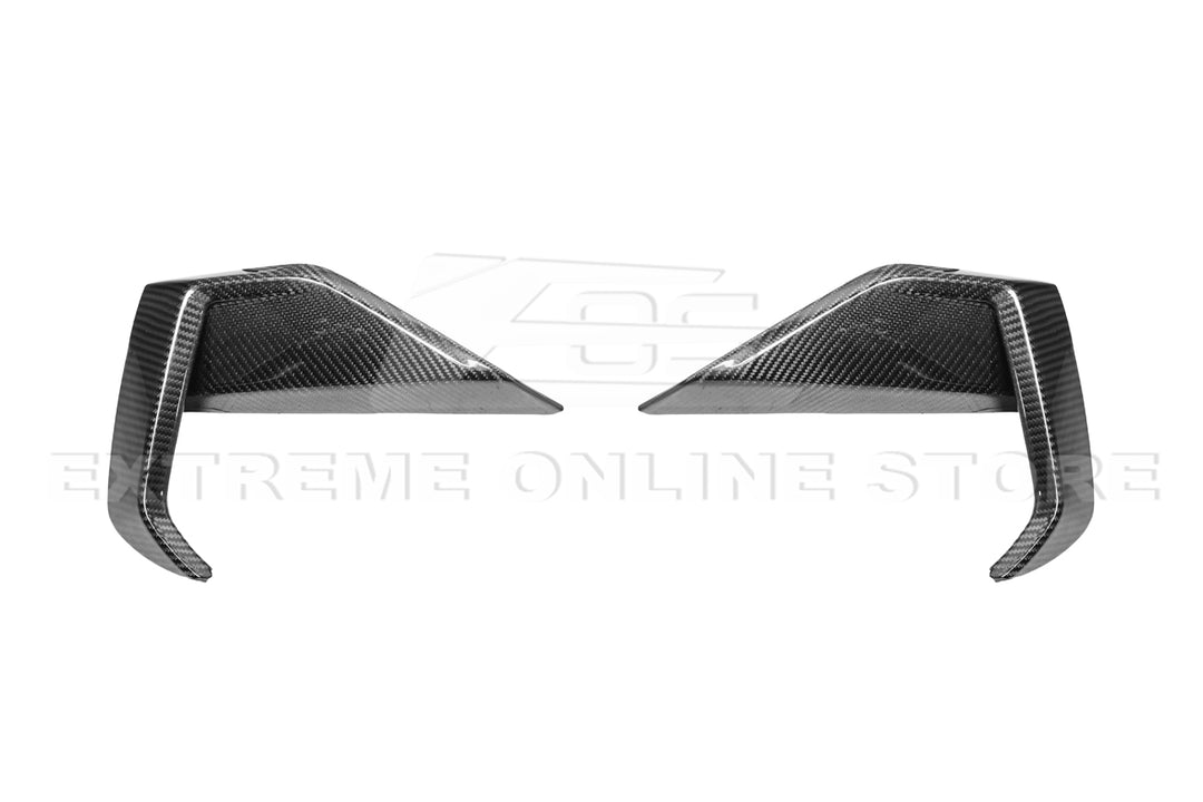 2024+ Ford Mustang GT DRY CARBON FIBER Front Side Grille Inserts