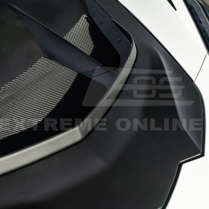 Corvette C8 ZR1 MATTE BLACK Front Bumper Vented Extractor Hood