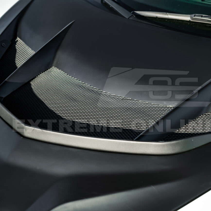 Corvette C8 ZR1 MATTE BLACK Front Bumper Vented Extractor Hood