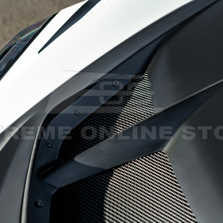 Corvette C8 ZR1 MATTE BLACK Front Bumper Vented Extractor Hood