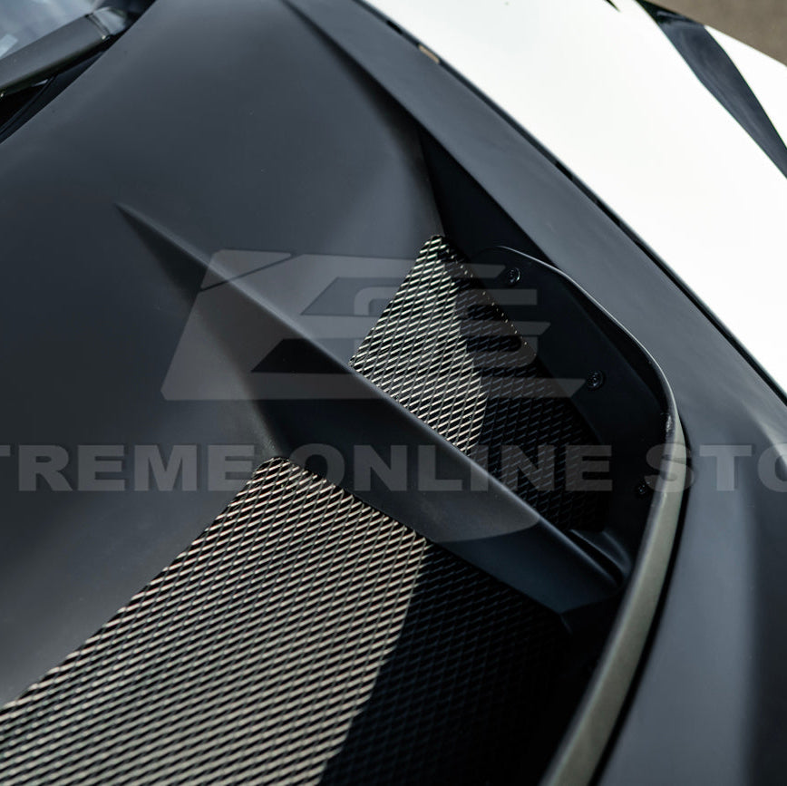 Corvette C8 ZR1 MATTE BLACK Front Bumper Vented Extractor Hood