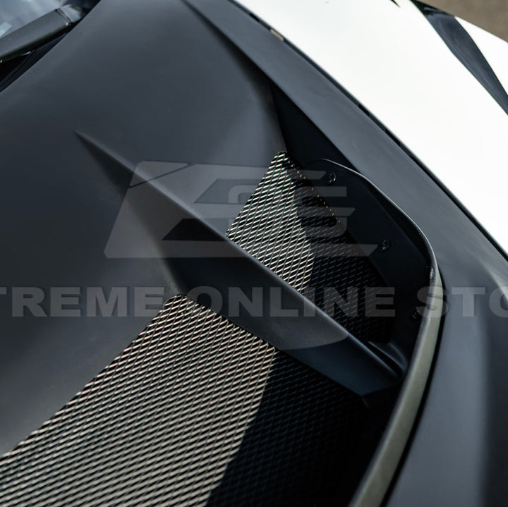 Corvette C8 ZR1 MATTE BLACK Front Bumper Vented Extractor Hood