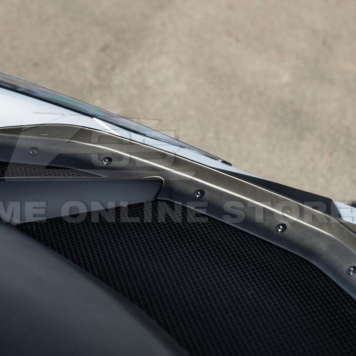 Corvette C8 ZR1 MATTE BLACK Front Bumper Vented Extractor Hood