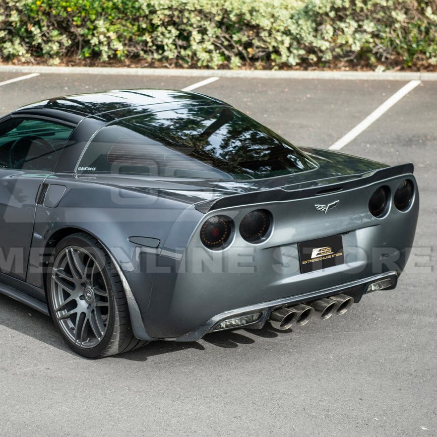 2005-13 Corvette C6 Z06 ZR1 Extended CARBON FIBER Rear Splash Guard Mud Flaps