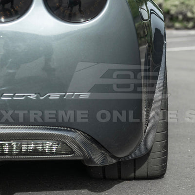 2005-13 Corvette C6 Z06 ZR1 Extended CARBON FIBER Rear Splash Guard Mud Flaps