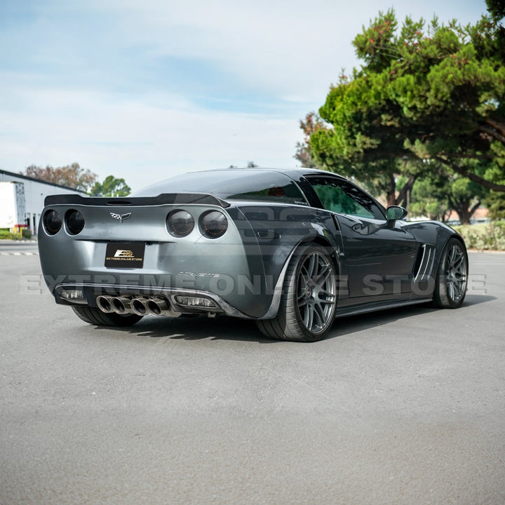 2005-13 Corvette C6 Z06 ZR1 Extended DRY CARBON FIBER Rear Splash Guard Mud Flaps