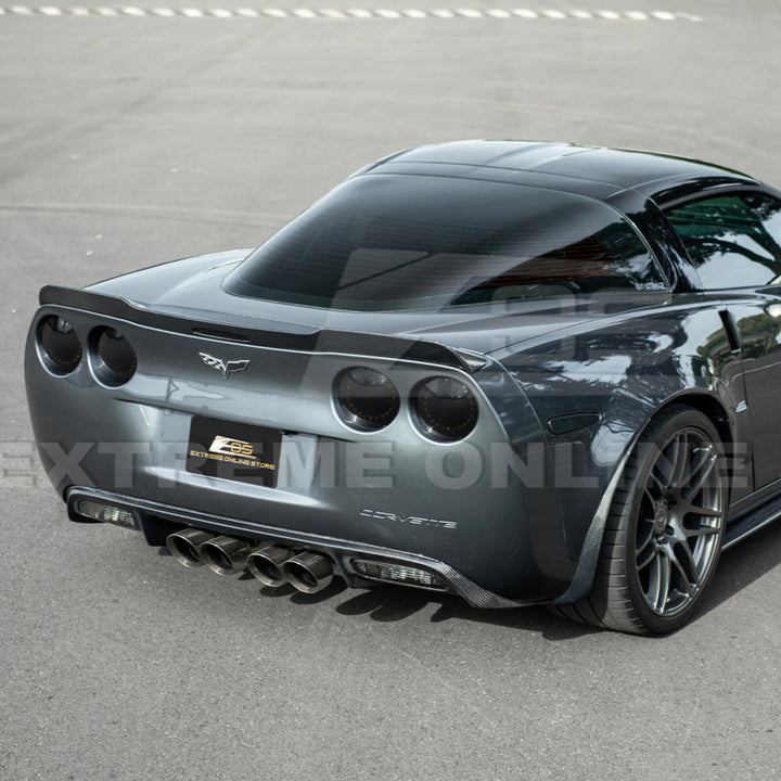 2005-13 Corvette C6 Z06 ZR1 Extended DRY CARBON FIBER Rear Splash Guard Mud Flaps