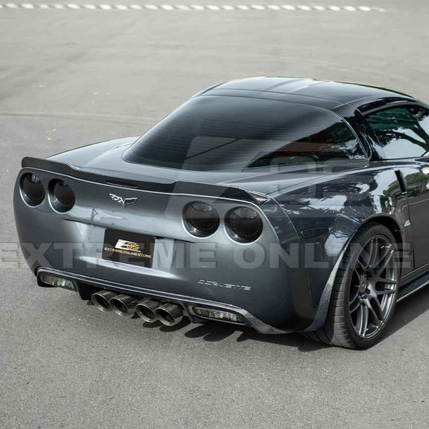2005-13 Corvette C6 Z06 ZR1 Extended CARBON FIBER Rear Splash Guard Mud Flaps
