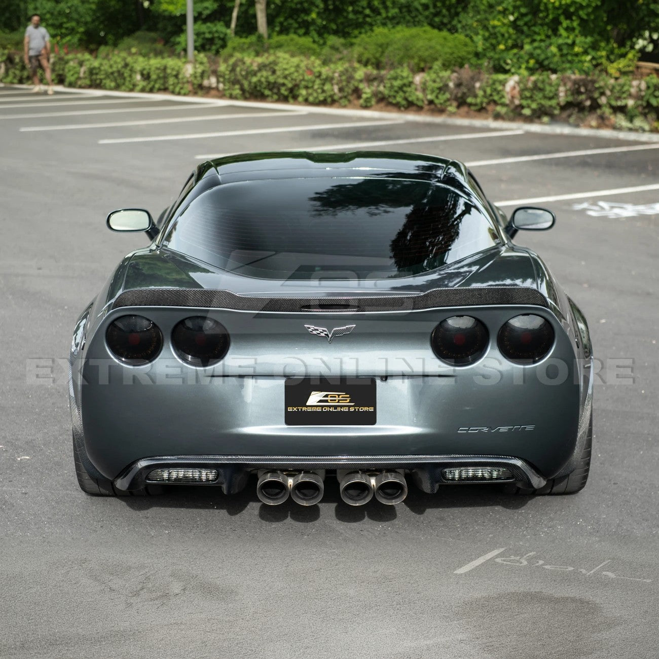 2005-13 Corvette C6 Z06 ZR1 Extended CARBON FIBER Rear Splash Guard Mud Flaps