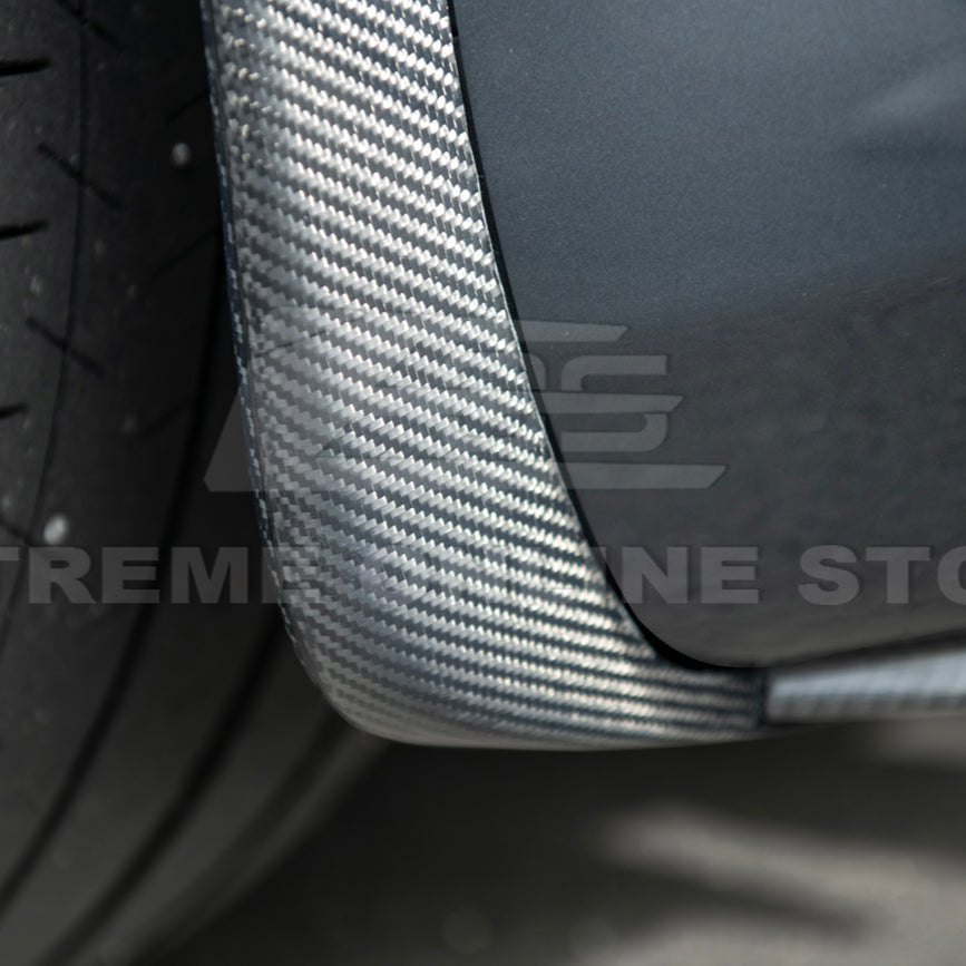 2005-13 Corvette C6 Z06 ZR1 Extended CARBON FIBER Rear Splash Guard Mud Flaps