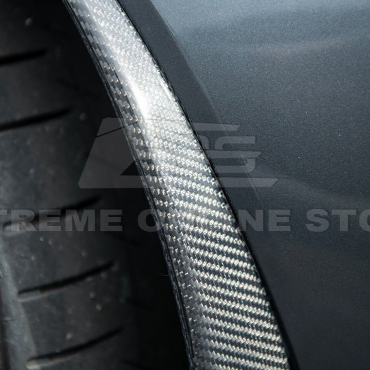 2005-13 Corvette C6 Z06 ZR1 Extended DRY CARBON FIBER Rear Splash Guard Mud Flaps