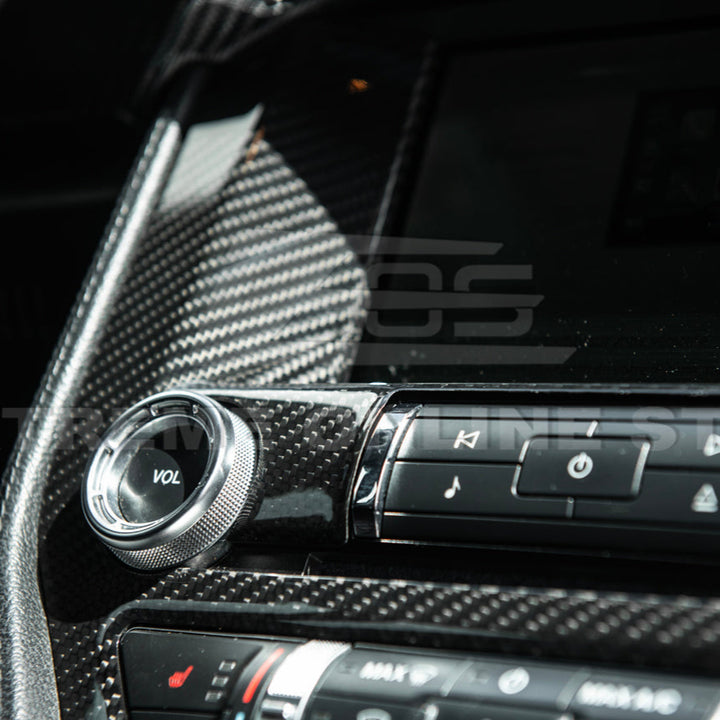 2015-23 Ford Mustang DRY CARBON FIBER Center Console Control Panel Cover