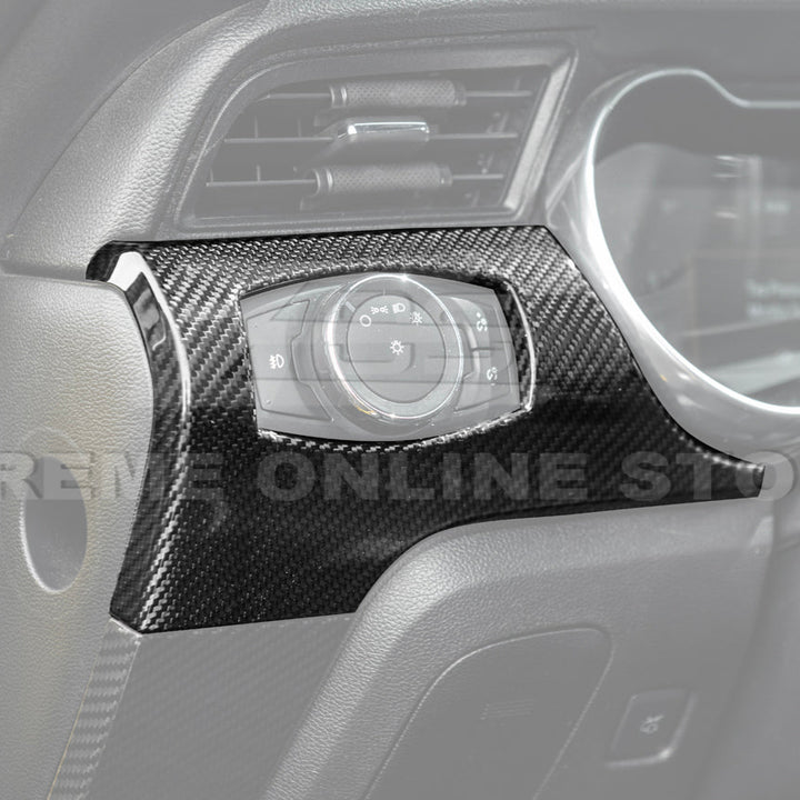 2015-23 Ford Mustang 3 AC DRY CARBON FIBER Dashboard Panel Trim