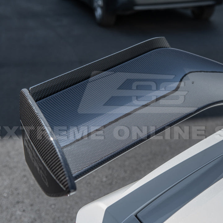 Corvette C8 Z06 DRY CARBON FIBER High Wing Spoiler Wicker Bill Extension